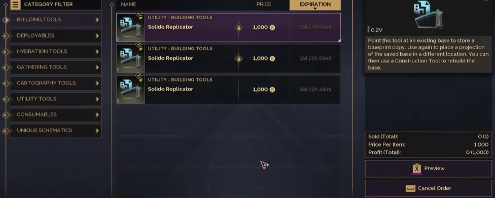 dune awakening auction house